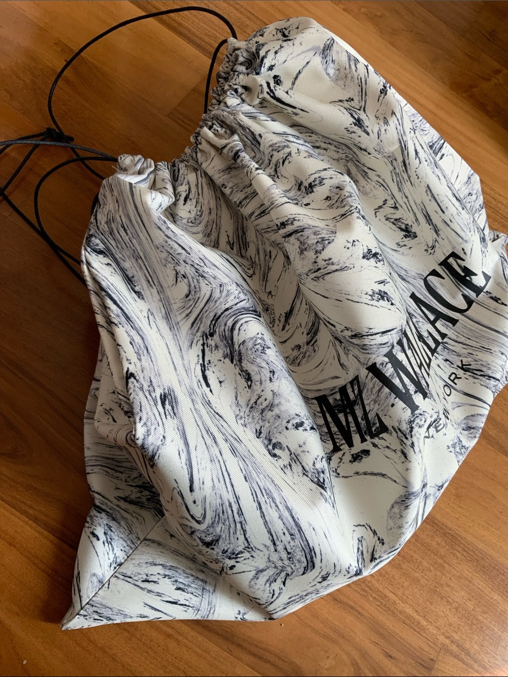 MZ Wallace drawstring tote bag marble pattern MZ WALLACE dustbag